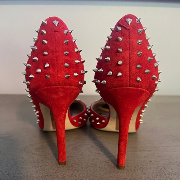 Women's Hadlee Pointed-Toe Studded Suede Pumps 7.5/37.5 - Picture 5 of 8